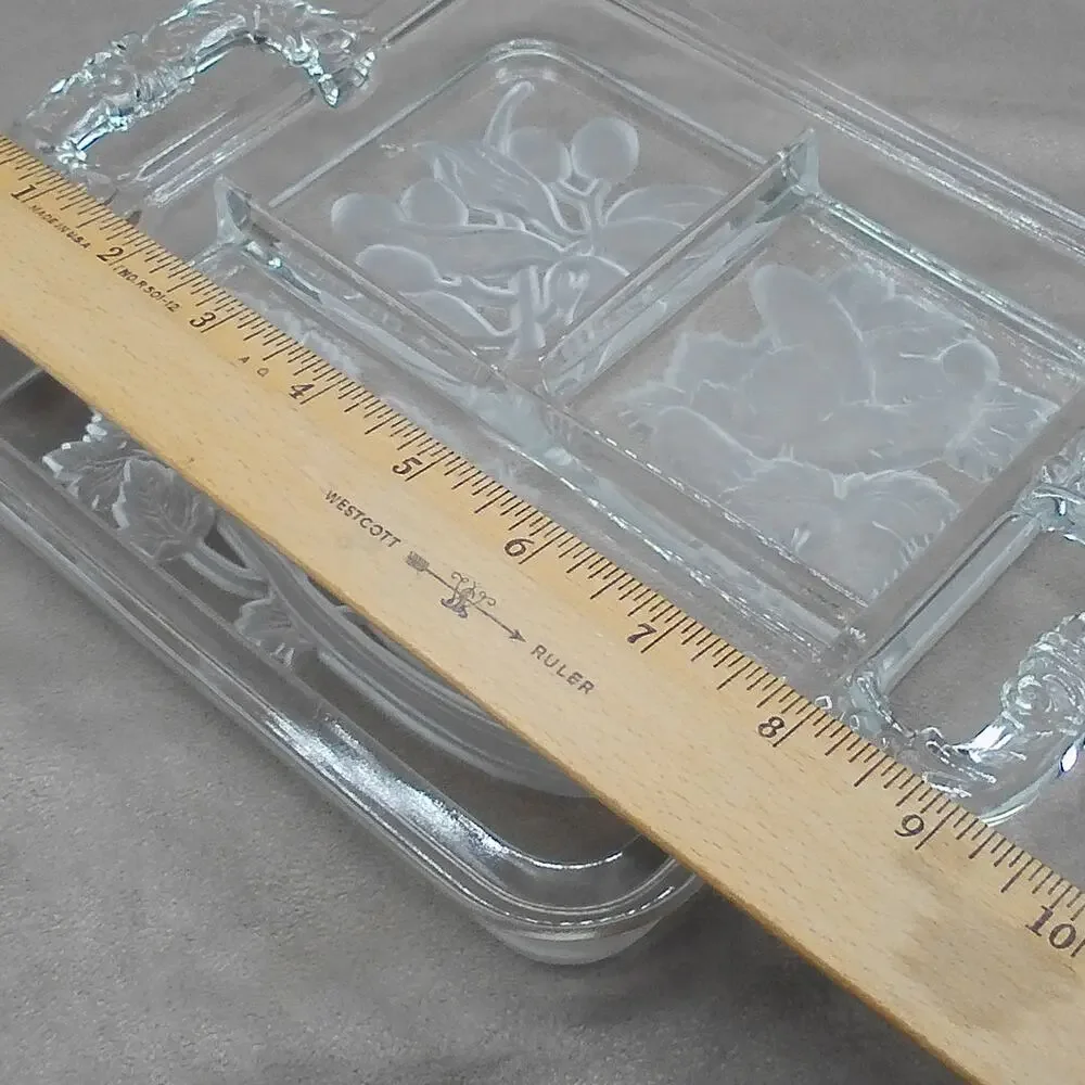 Imperial Glass Ohio 3 Part Relish Intaglio 9